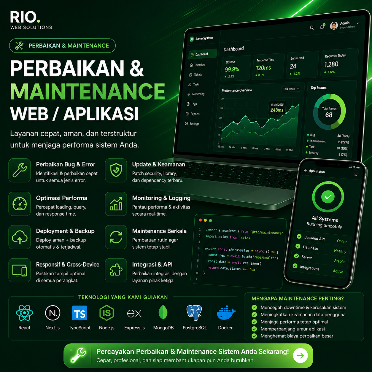 Jasa Maintenance Website & Aplikasi