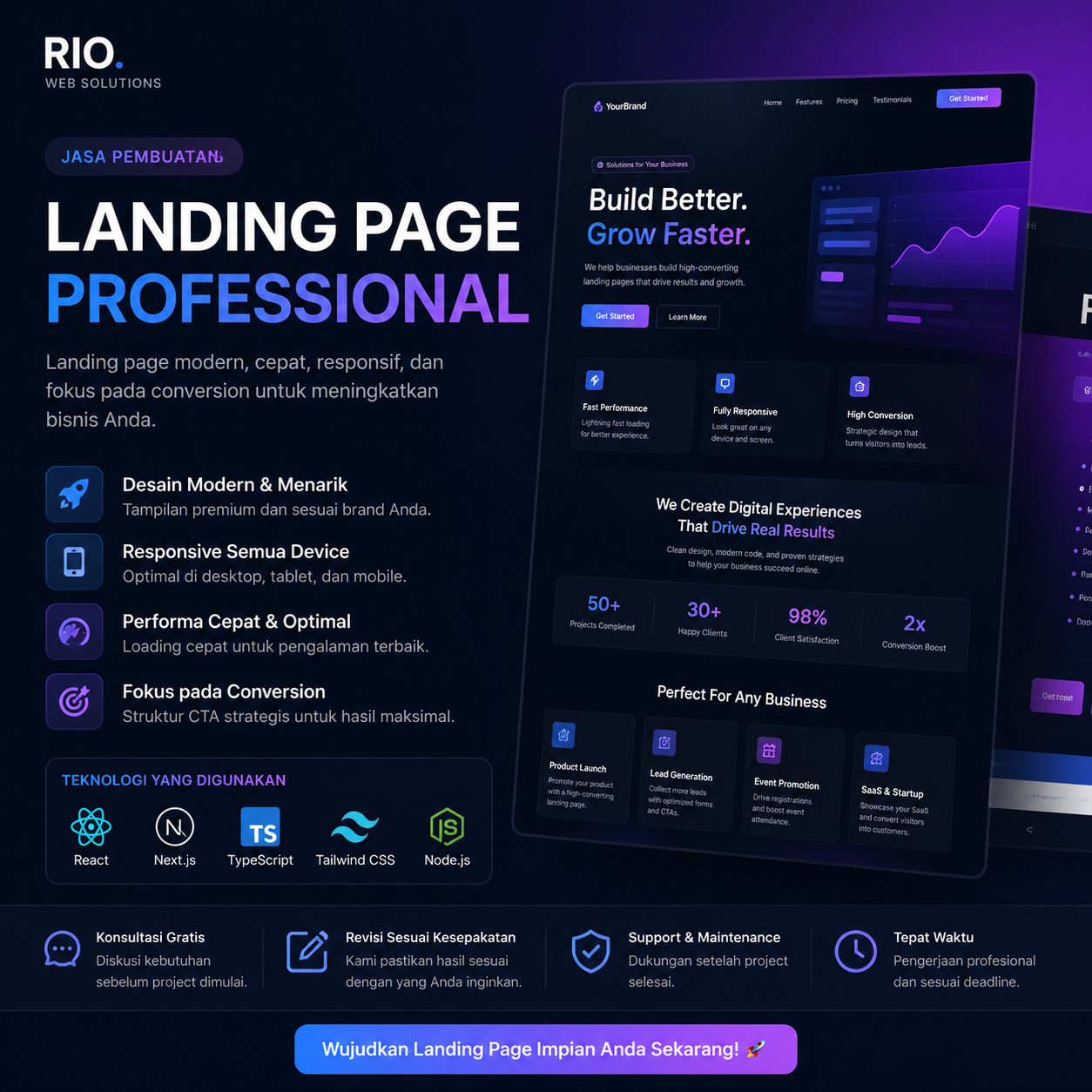 Pembuatan Landing Page Professional
